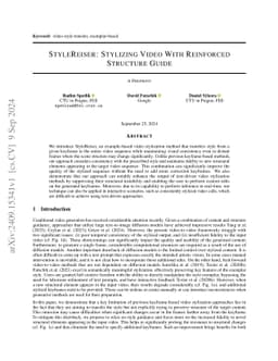 StructuReiser: A Structure-preserving Video Stylization Method