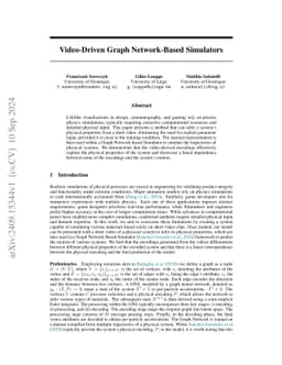 Video-Driven Graph Network-Based Simulators
