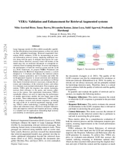 VERA: Validation and Enhancement for Retrieval Augmented systems