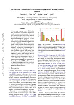 ControlMath: Controllable Data Generation Promotes Math Generalist
  Models