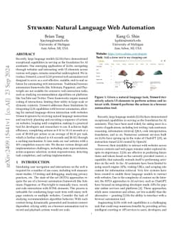 Steward: Natural Language Web Automation