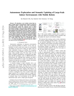 Autonomous Exploration and Semantic Updating of Large-Scale Indoor Environments with Mobile Robots
