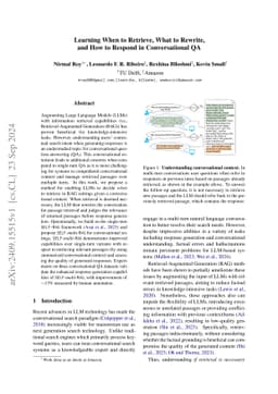 Learning When to Retrieve, What to Rewrite, and How to Respond in
  Conversational QA