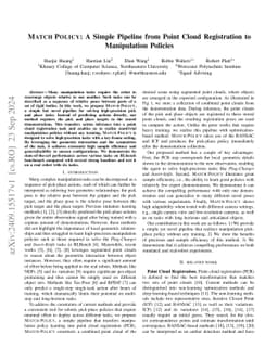 MATCH POLICY: A Simple Pipeline from Point Cloud Registration to Manipulation Policies