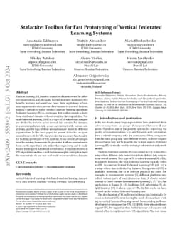 Stalactite: Toolbox for Fast Prototyping of Vertical Federated Learning
  Systems