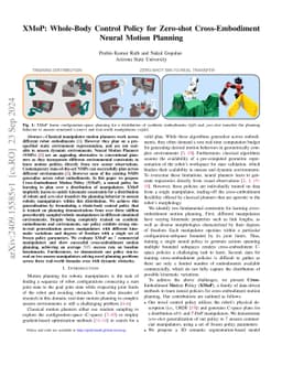 XMoP: Whole-Body Control Policy for Zero-shot Cross-Embodiment Neural
  Motion Planning