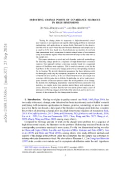 Detecting Change Points of Covariance Matrices in High Dimensions