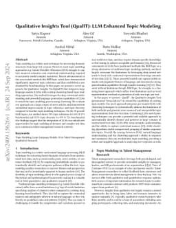 Qualitative Insights Tool (QualIT): LLM Enhanced Topic Modeling