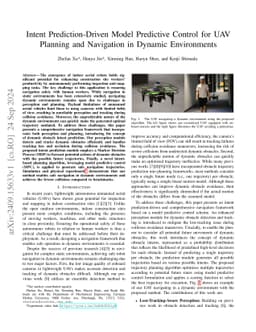 Intent Prediction-Driven Model Predictive Control for UAV Planning and Navigation in Dynamic Environments