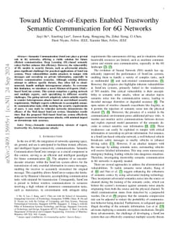 Toward Mixture-of-Experts Enabled Trustworthy Semantic Communication for
  6G Networks