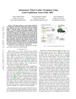 Autonomous Wheel Loader Navigation Using Goal-Conditioned Actor-Critic MPC