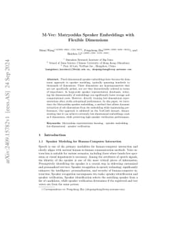 M-Vec: Matryoshka Speaker Embeddings with Flexible Dimensions
