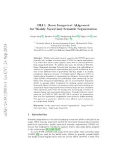 DIAL: Dense Image-text ALignment for Weakly Supervised Semantic
  Segmentation