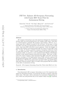 FSF-Net: Enhance 4D Occupancy Forecasting with Coarse BEV Scene Flow for
  Autonomous Driving