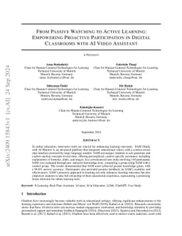 From Passive Watching to Active Learning: Empowering Proactive Participation in Digital Classrooms with AI Video Assistant