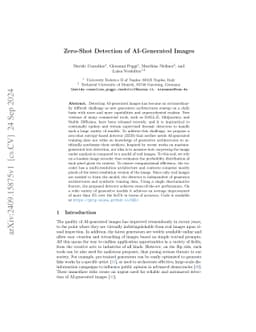 Zero-Shot Detection of AI-Generated Images
