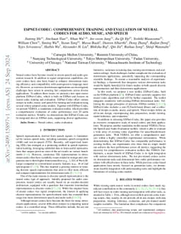ESPnet-Codec: Comprehensive Training and Evaluation of Neural Codecs for Audio, Music, and Speech