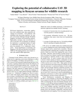 Exploring the potential of collaborative UAV 3D mapping in Kenyan
  savanna for wildlife research