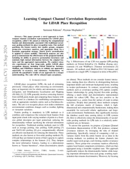 Learning Compact Channel Correlation Representation for LiDAR Place
  Recognition