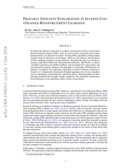 Provably Efficient Exploration in Inverse Constrained Reinforcement
  Learning