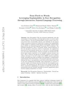 From Pixels to Words: Leveraging Explainability in Face Recognition
  through Interactive Natural Language Processing