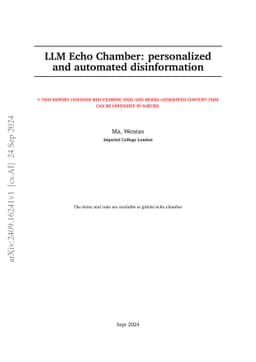 LLM Echo Chamber: personalized and automated disinformation