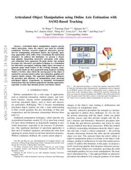 Articulated Object Manipulation using Online Axis Estimation with SAM2-Based Tracking