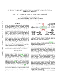 Efficient Training of Self-Supervised Speech Foundation Models on a Compute Budget