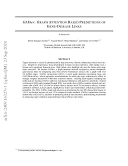 GATher: Graph Attention Based Predictions of Gene-Disease Links