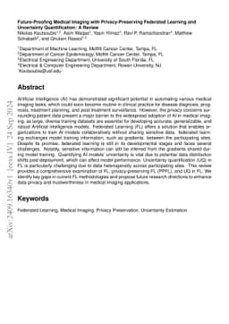 Future-Proofing Medical Imaging with Privacy-Preserving Federated
  Learning and Uncertainty Quantification: A Review