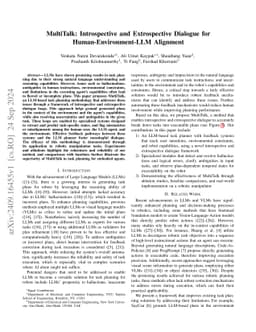 MultiTalk: Introspective and Extrospective Dialogue for
  Human-Environment-LLM Alignment