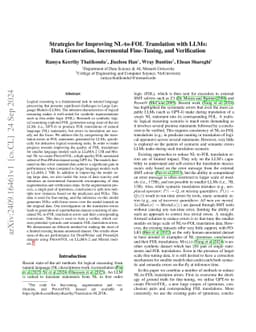 Strategies for Improving NL-to-FOL Translation with LLMs: Data
  Generation, Incremental Fine-Tuning, and Verification