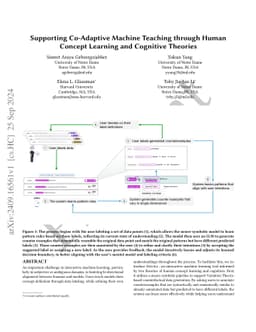 Supporting Co-Adaptive Machine Teaching through Human Concept Learning
  and Cognitive Theories