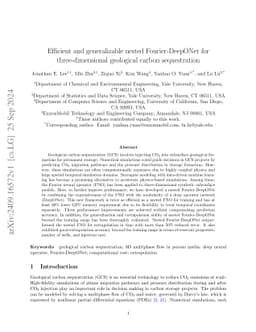 Efficient and generalizable nested Fourier-DeepONet for
  three-dimensional geological carbon sequestration