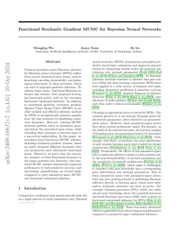 Functional Stochastic Gradient MCMC for Bayesian Neural Networks