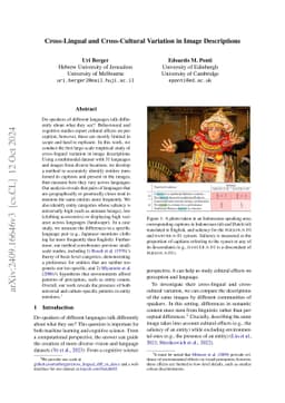 Cross-Lingual and Cross-Cultural Variation in Image Descriptions