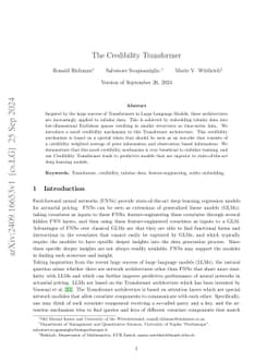 The Credibility Transformer
