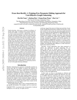 Erase then Rectify: A Training-Free Parameter Editing Approach for
  Cost-Effective Graph Unlearning