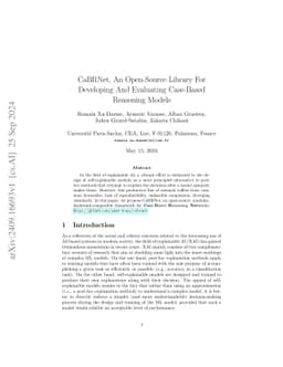 CaBRNet, an open-source library for developing and evaluating Case-Based
  Reasoning Models