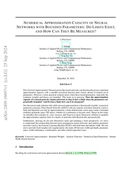 Numerical Approximation Capacity of Neural Networks with Bounded
  Parameters: Do Limits Exist, and How Can They Be Measured?