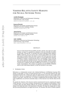 Verified Relative Safety Margins for Neural Network Twins
