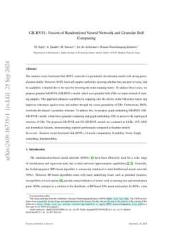GB-RVFL: Fusion of Randomized Neural Network and Granular Ball Computing