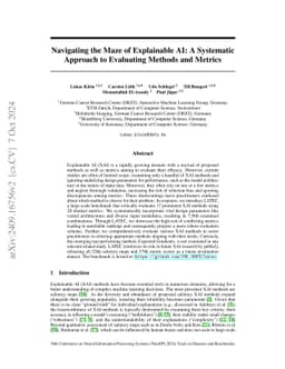 Navigating the Maze of Explainable AI: A Systematic Approach to Evaluating Methods and Metrics