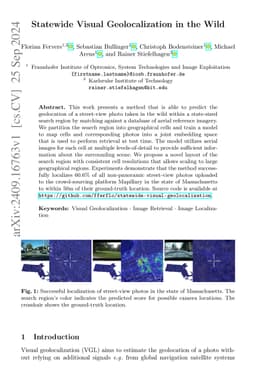 Statewide Visual Geolocalization in the Wild