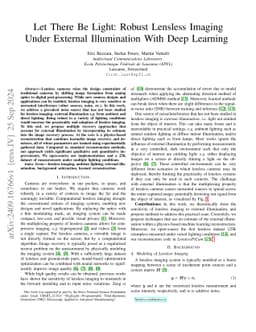 Let There Be Light: Robust Lensless Imaging Under External Illumination With Deep Learning