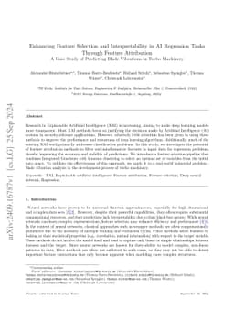 Enhancing Feature Selection and Interpretability in AI Regression Tasks
  Through Feature Attribution