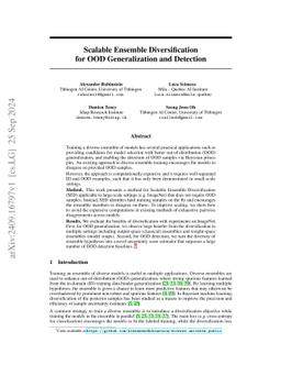 Scalable Ensemble Diversification for OOD Generalization and Detection