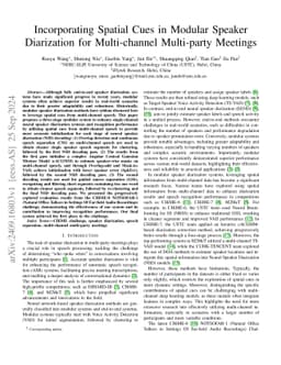 Incorporating Spatial Cues in Modular Speaker Diarization for
  Multi-channel Multi-party Meetings