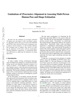Limitations of (Procrustes) Alignment in Assessing Multi-Person Human
  Pose and Shape Estimation