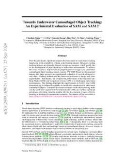 Underwater Camouflaged Object Tracking Meets Vision-Language SAM2